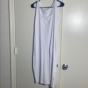 White dress with slit